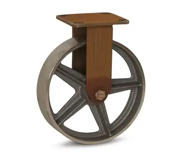 MESO Roue de bouclier Vintage Retro Design - Fonte - 200mm - 500kg