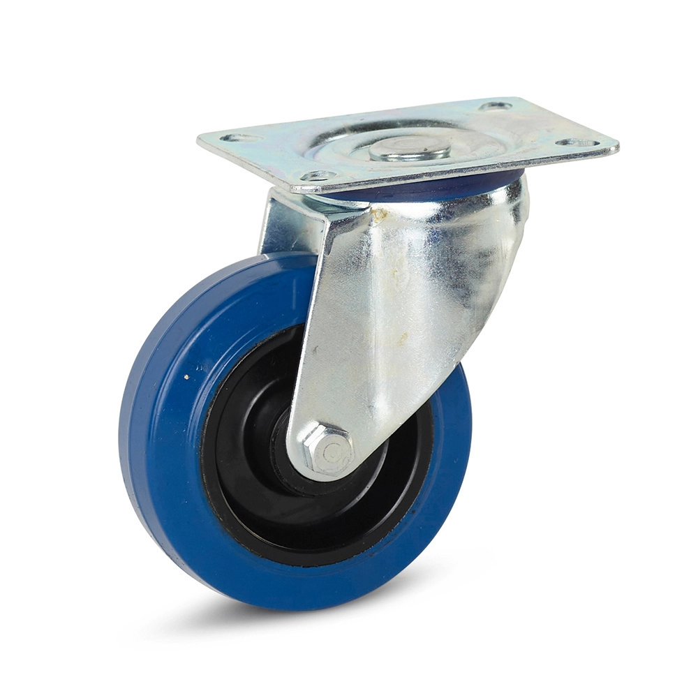 Roulette Pivotante Caoutchouc Plein - Pour Plateau, Charge Jusqu'à 150 Kg, Ø 160 Mm - Idéale Transport Meubles, Charges Lourdes