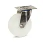 Roulette pivotante en nylon et acier inoxydable avec plateau supérieur - 125mm - 220kg