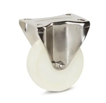 MESO Roulette fixe avec chape en Inox bandage en polyamide 100 mm - 180 kg