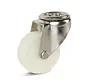 Roulette pivotante en nylon et acier inoxydable avec trou central - 80mm - 140kg