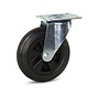 Roulette pivotante en caoutchouc avec plateau supérieur - 250mm - 250kg