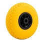 Roue de chariot 3.00-4 - Anti-fuite (PU) Jaune/Noir, Capacité 125kg