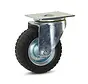 Roulette pivotante large en caoutchouc - 200mm - 600kg