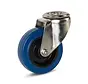 Roulette pivotante en acier inoxydable avec trou central en caoutchouc élastique - 100mm - 100kg