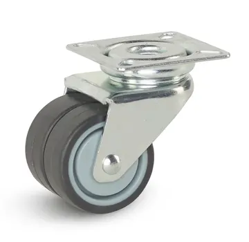 MESO Roulette double pivotante avec plateau supérieur - 50mm - 90kg