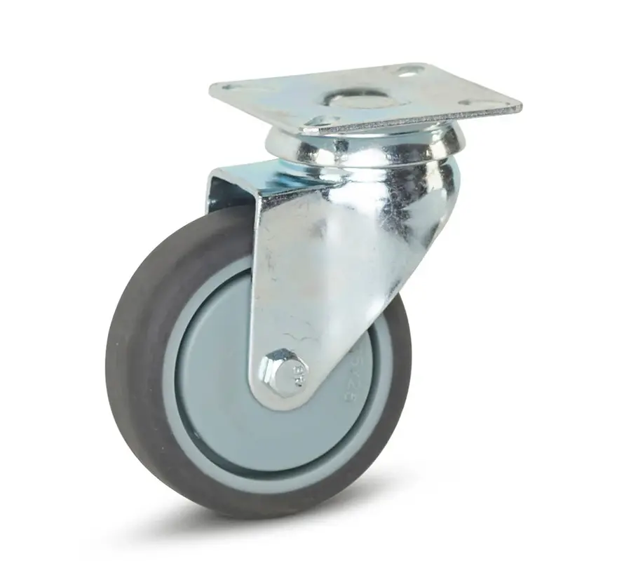 Roulette pivotante de chariot avec plateau supérieur - 75mm - 70kg