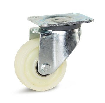 MESO Roulette pivotante en nylon avec plaque supérieure - 125mm - 550kg