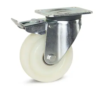 MESO Roulette pivotante en nylon freinée avec plaque supérieure - 150mm - 700kg
