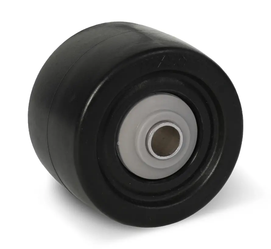 Roue en nylon noir pour usage intensif - 75mm - 600kg