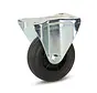 Roulette fixe en caoutchouc - 100mm - 75kg LO