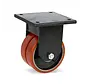 Roulette fixe double PU extra lourde - 150mm - 1250kg