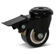 MESO Roulette pivotante en PU freinée avec trou central - 50mm - 120kg
