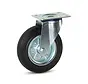 Roulette pivotante en caoutchouc avec plateau supérieur - 200mm - 250kg