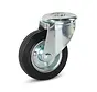 Roulette pivotante en caoutchouc inodore avec trou central 100mm - 100kg