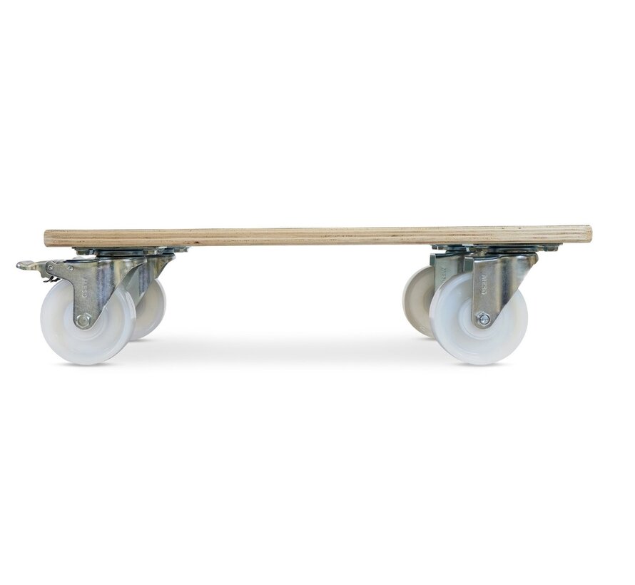 Rouleau de meuble 2 x freiné - Roue en nylon - 575mm x 350mm - 400kg