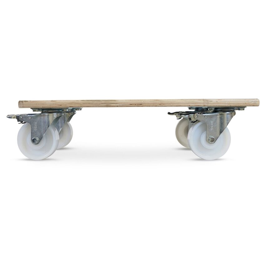 Rouleau de meuble 4 x freiné - Roue en nylon - 575mm x 350mm - 400kg