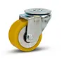 Roulette pivotante en PU avec trou de boulon - 80mm - 300kg