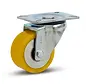 Roulette pivotante en PU avec plateau supérieur - 80mm - 300kg