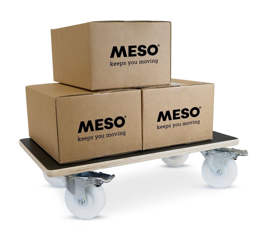 Rouleau de meuble 4 x freiné - Roue en nylon - 575mm x 350mm - 400kg