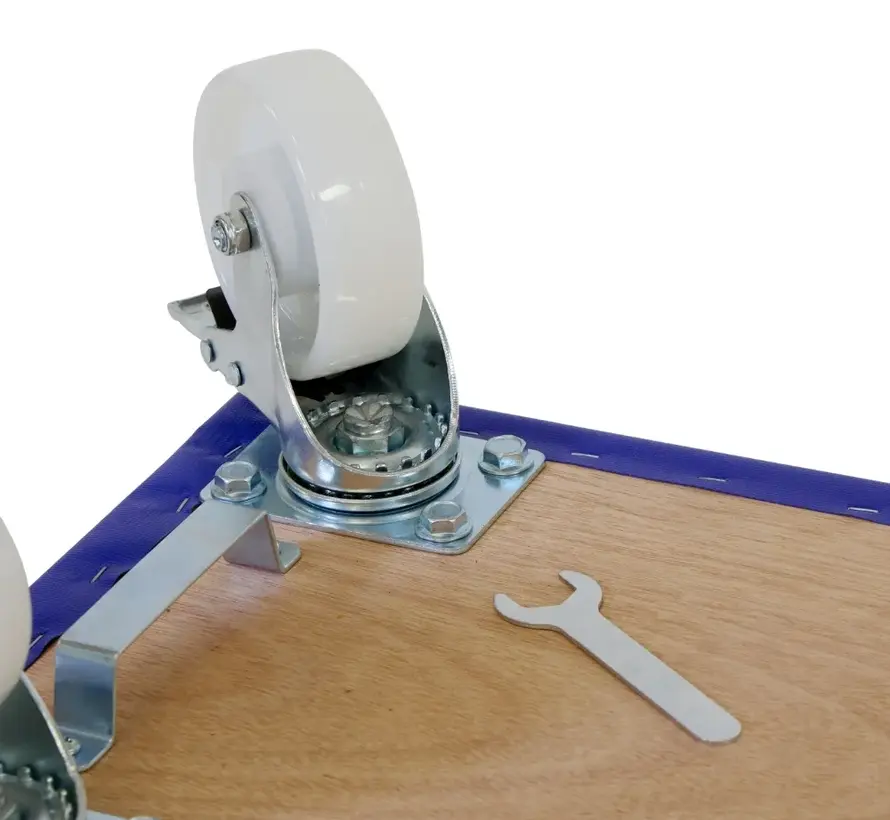 Rouleau de meuble 4 x freiné - Roue en nylon - 800mm x 600mm - 400kg