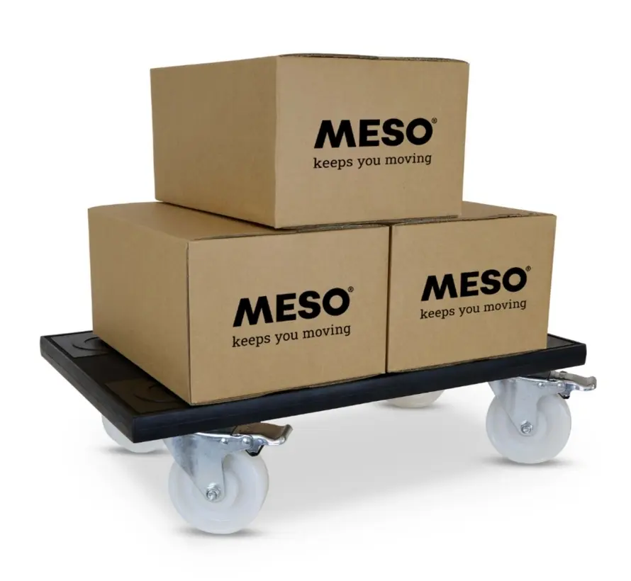 Rouleau de meuble 4 x freiné - Roue en nylon - 580mm x 350mm - 400kg