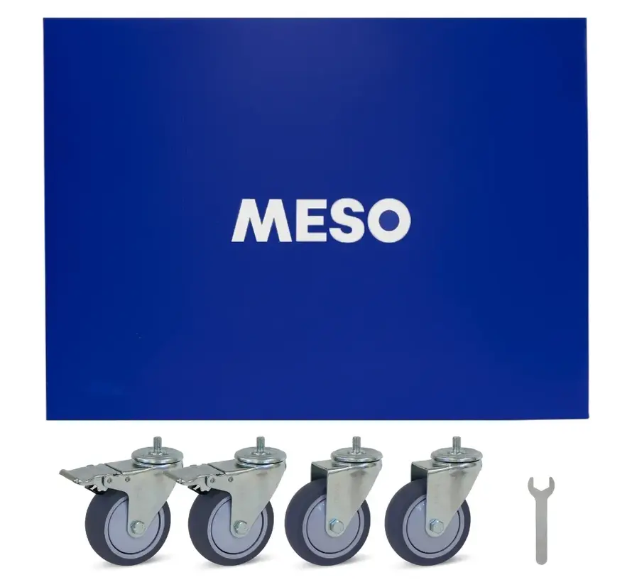 Rouleau de meuble 2 x freiné - Roue TPR - 800mm x 600mm - 350kg