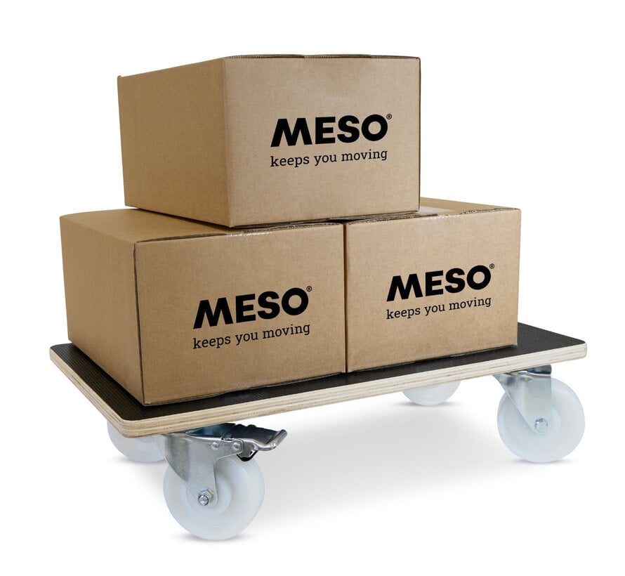 Rouleau de meuble 2 x freiné - Roue en nylon - 575mm x 350mm - 400kg