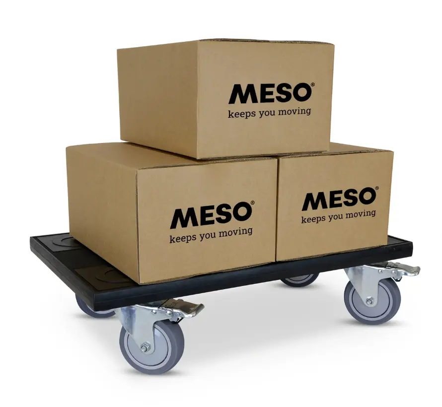 Rouleau de meuble 4 x freiné- Roue TPR - 580mm x 350mm - 350kg