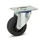 Roulette pivotante en caoutchouc avec plateau supérieur - 80mm - 60kg