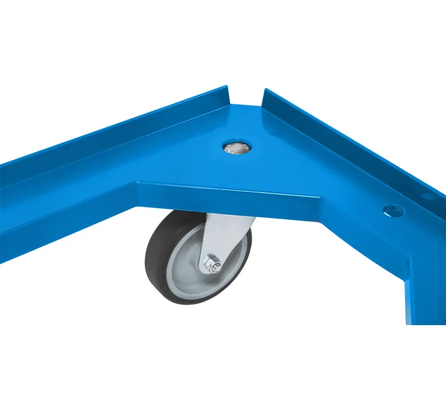 MESO - Chariot à roulettes - Plate-forme à roulettes ABS - Bleu - Surface de chargement 600 x 400mm - 4 roulettes pivotantes TPR - 100mm - 250kg