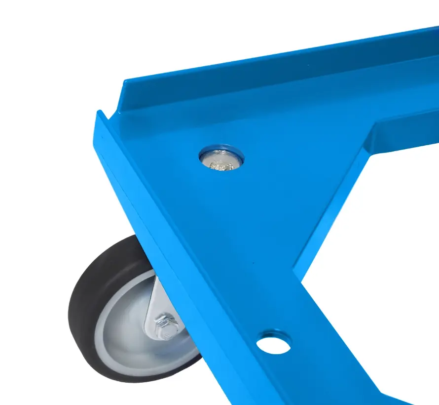 MESO - Chariot à roulettes - Plate-forme à roulettes ABS - Bleu - Surface de chargement 600 x 400mm - 4 roulettes pivotantes TPR - 100mm - 250kg