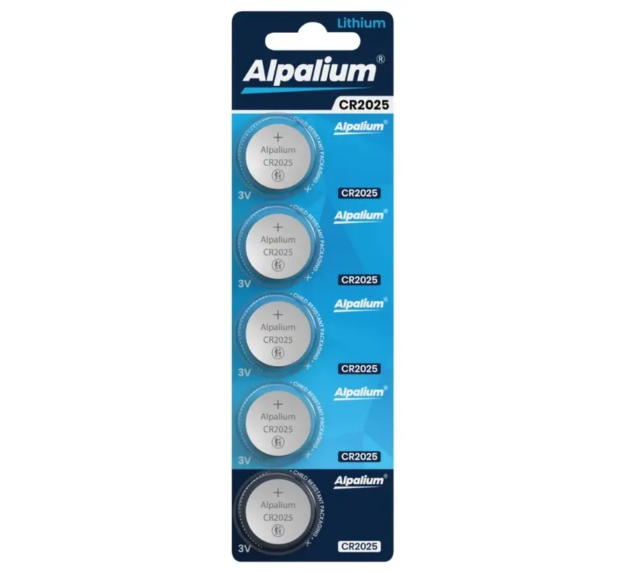Pile bouton au lithium - CR2025 - 3V (5 pièces)