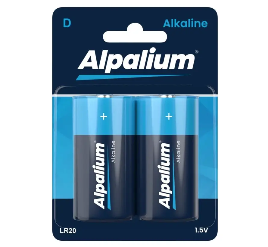 Pile alcaline D - LR20 - 1,5V (2 pièces)