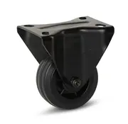 MESO Roue pivotante en caoutchouc noir - 80 mm - 60 kg - Fin de série