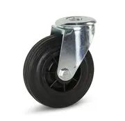 MESO Roulette pivotante en caoutchouc 125 mm avec alésage central - 120 kg - Fin de série
