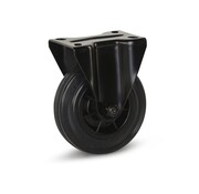 MESO Roulette en caoutchouc noir - 125mm - 150kg - Phase out - Phase out