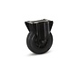 Roulette fixe en caoutchouc noir - 125mm - 150kg - Phase out - Phase out