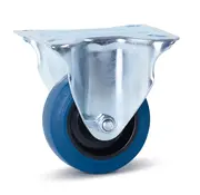 MESO Roulette fixe en caoutchouc élastique bleu - 80mm - 100kg - Phase out - Phase out