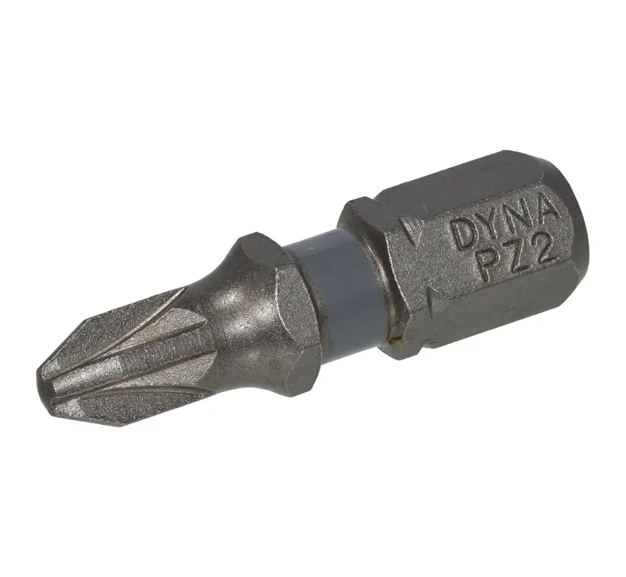 Dynaplus - Punta de tornillo 25MM - PZ-2 Gris (10 piezas)