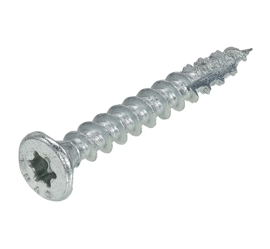 Dynaplus - Tornillos Uni - Torx 30 cabeza plana - 6 x 80mm - Zincados - Rosca parcial (100 piezas)