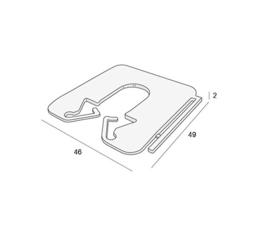 Milli-Max - Placa de relleno 1mm - Blanco (360 piezas)