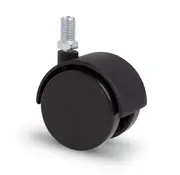 MESO Rueda para muebles doble dura de 50 mm Bandaja de poliamida con clavija roscado M10