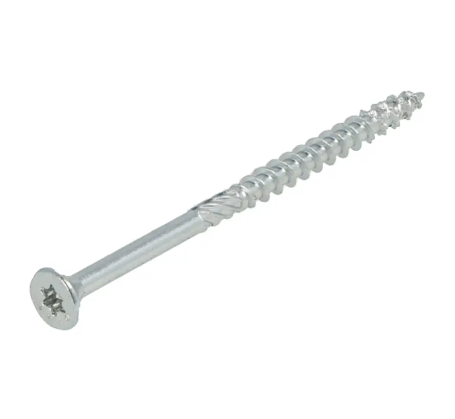 Dynaplus - Tornillos Uni - Torx 25 cabeza plana - 5 x 80mm - Zincados - Rosca parcial (200 piezas)