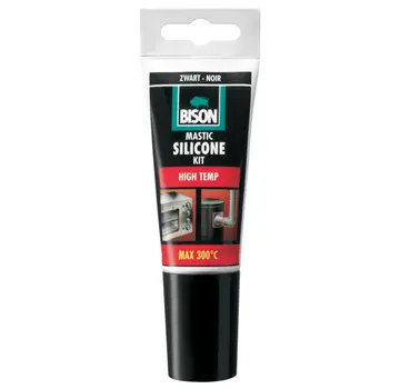 Bison Bison - Sellador de silicona High Temp - Negro - 60ml