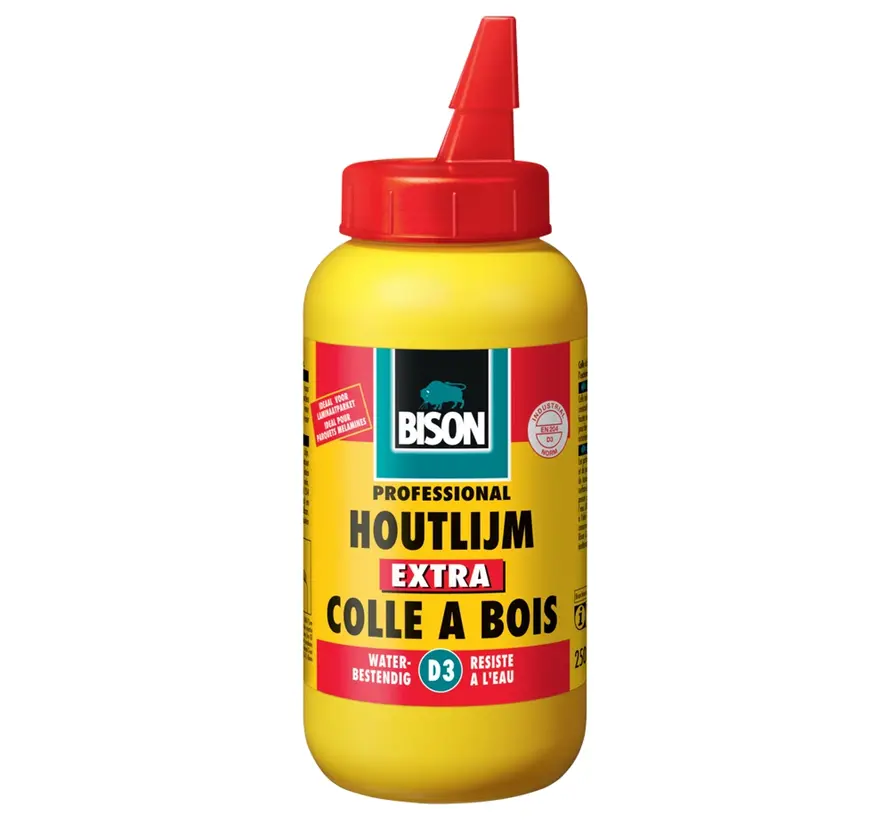 Bison - Cola para madera Extra D3 Resistente al agua - 250g