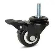 MESO Negro ruedas giratoria con freno de PU 50 mm - 60 kg