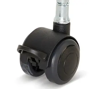 Rueda para muebles Premium, con tapa, 40mm, PU frenado con pasador 11x20mm