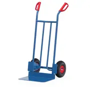 Fetra Carretilla de mano Fetra con ruedas neumáticas de 260 x 85 mm - 250 kg - Cuchara ancha