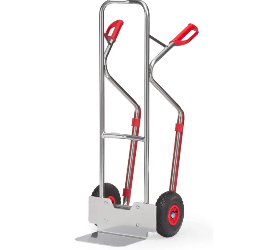 Carretilla de aluminio Fetra con ruedas neumáticas de 260 x 85 mm - 200 kg